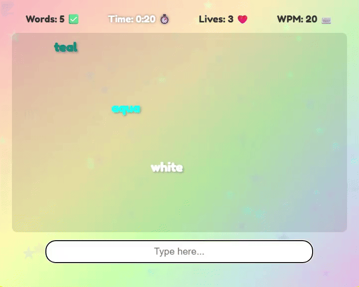 Color Typing Game