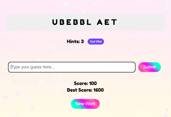 Word Scramble Game